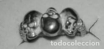 Segunda mano: Sortija tres calaveras en plata de ley adaptable - Foto 4