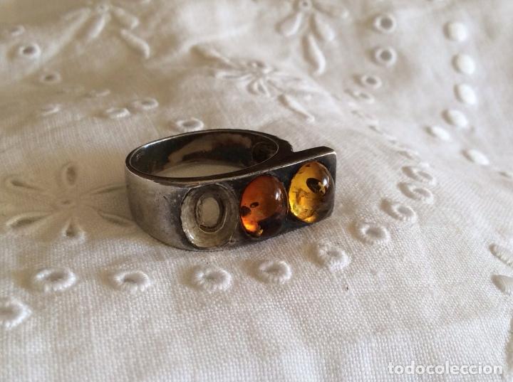 Segunda mano: CURIOSO ANILLO VINTAGE EN PLATA DE LEY 925 ML - Foto 1