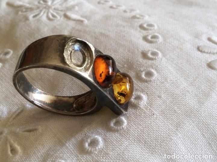 Segunda mano: CURIOSO ANILLO VINTAGE EN PLATA DE LEY 925 ML - Foto 2