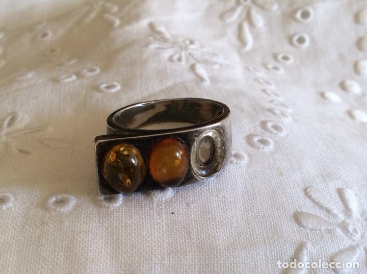 Segunda mano: CURIOSO ANILLO VINTAGE EN PLATA DE LEY 925 ML - Foto 3