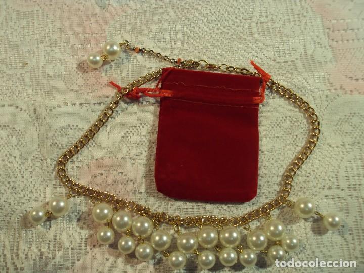 Segunda mano: Gargantilla, perlas de imitaci&oacute;n, - Foto 1