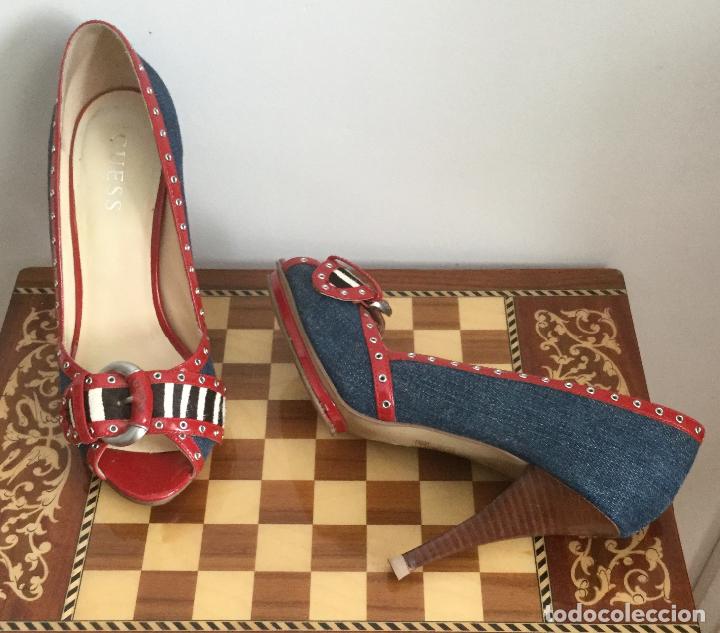 Segunda mano: ZAPATOS DE TAC&Oacute;N VAQUEROS GUESS TALLA 40 - Foto 9
