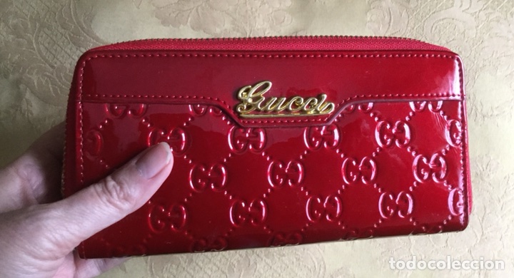 Segunda mano: CARTERA MONEDERO CHAROL GRANATE - Foto 4