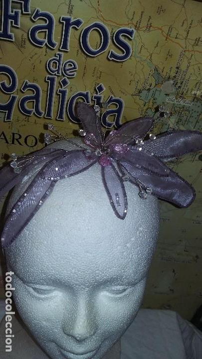 Segunda mano: Precioso tocado de seda y cristal - Foto 6
