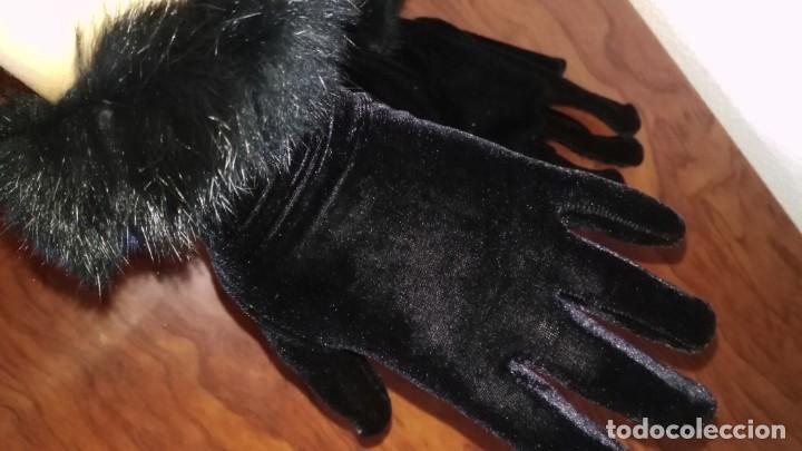 Segunda mano: Guantes de terciopelo y piel - Foto 2