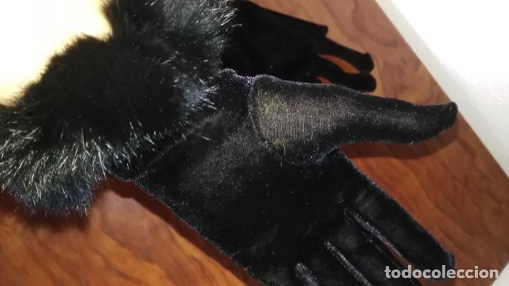Segunda mano: Guantes de terciopelo y piel - Foto 3
