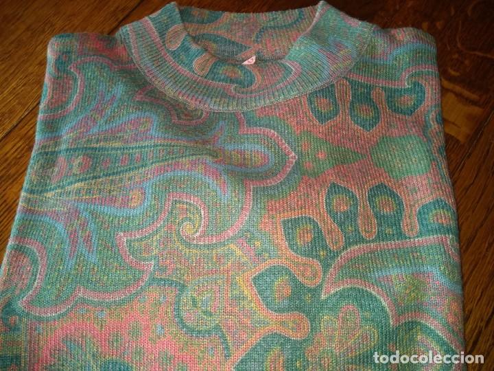 Segunda mano: Jersey mujer estampado en tonos verde y rosa - Foto 10