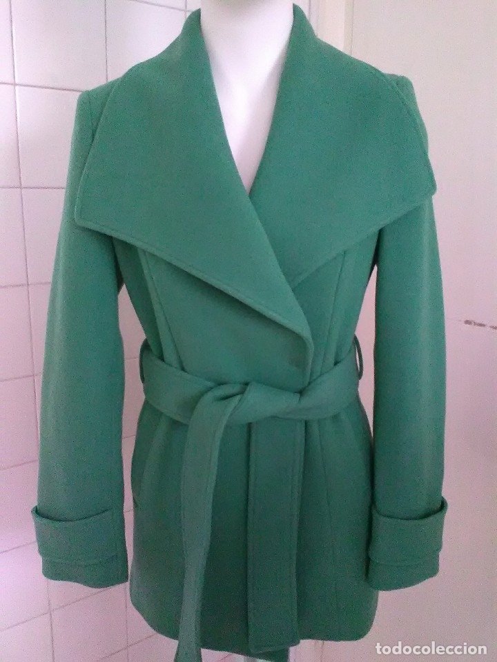 abrigo mujer paño lana verde g-sel milano t.38 - Comprar roupa e