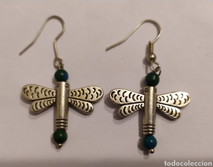 Segunda mano: Graciosos pendientes en forma de libelula en metal - Foto 1