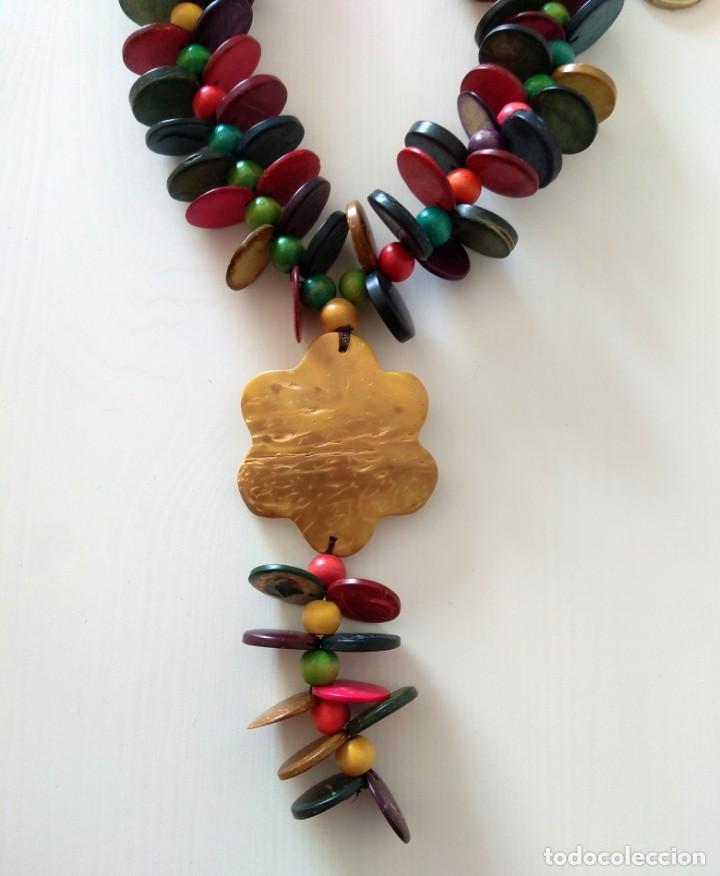 Segunda mano: COLLAR DE CUENTAS DE MADERA - Foto 2