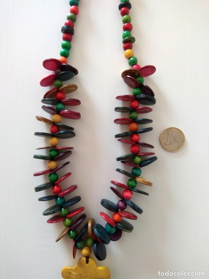 Segunda mano: COLLAR DE CUENTAS DE MADERA - Foto 3