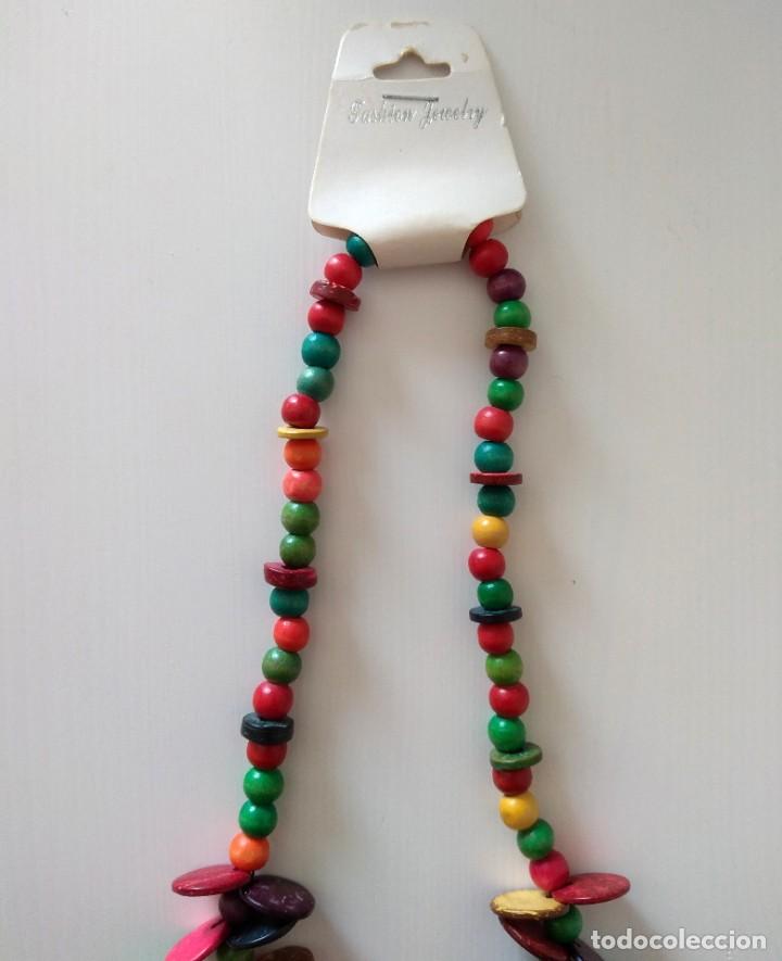 Segunda mano: COLLAR DE CUENTAS DE MADERA - Foto 4