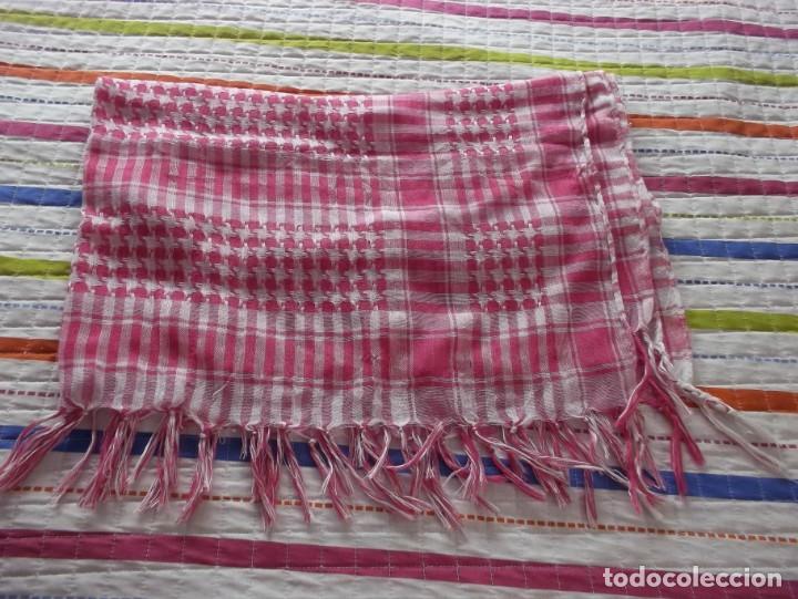 Segunda mano: PASMINA DE CUADROS ROSAS Y FLECOS - Foto 5