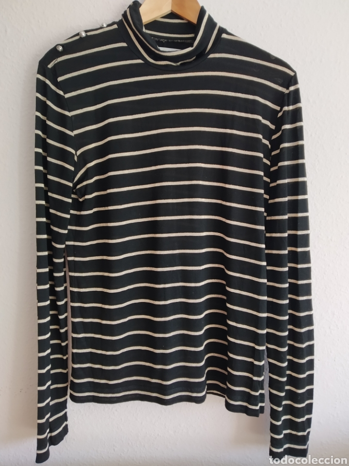 jersey. zara. a rayas negro y dorado. talla l - Comprar ropa y complementos  de segunda mano en todocoleccion - 224423943