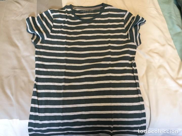 Segunda mano: Camiseta Verde y Blanca a Rayas Talla M C&A Basic - Foto 2
