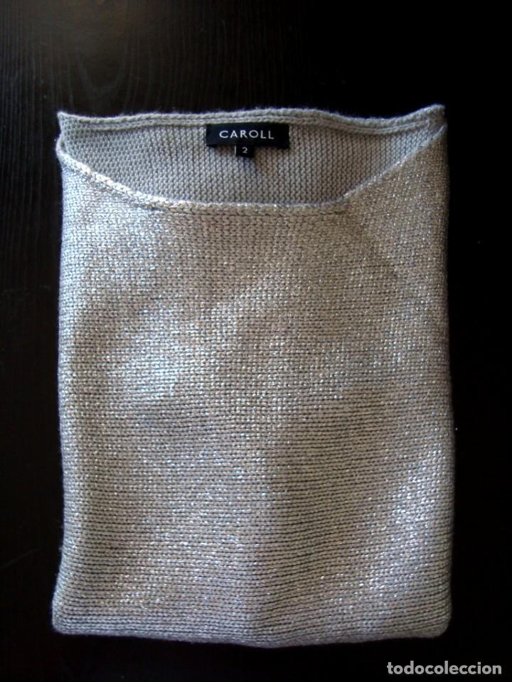 jersey plateado marca caroll talla 2 - impecabl - Comprar Ropa y Complementos de en todocoleccion - 290035013