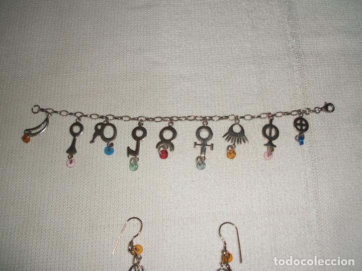 Segunda mano: Conjunto plata de pendientes y pulsera - Foto 3