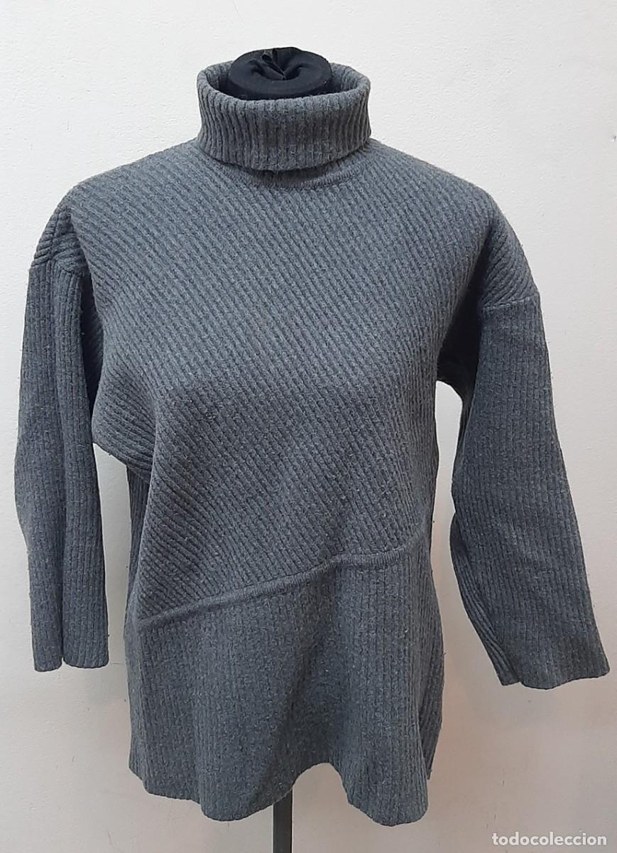 Segunda mano: Su&eacute;ter de polo oversize vintage, gris(16.2) - Foto 1