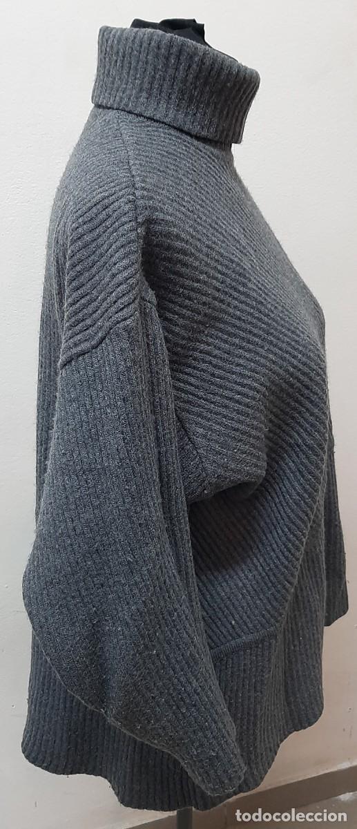 Segunda mano: Su&eacute;ter de polo oversize vintage, gris(16.2) - Foto 3
