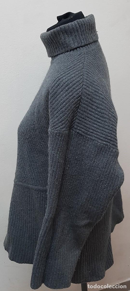 Segunda mano: Su&eacute;ter de polo oversize vintage, gris(16.2) - Foto 5