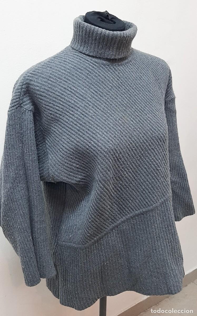 Segunda mano: Su&eacute;ter de polo oversize vintage, gris(16.2) - Foto 6