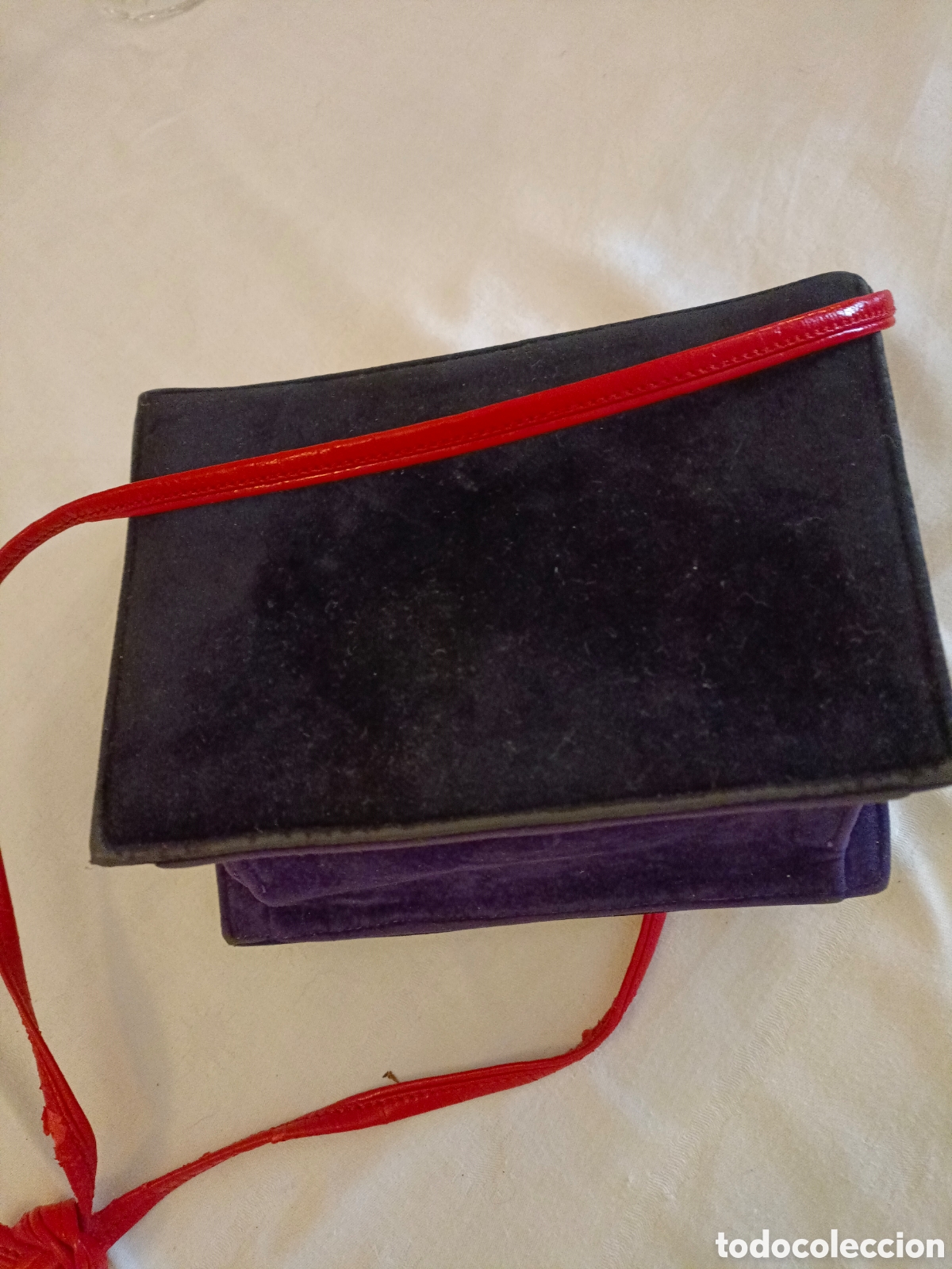 Segunda mano: Bolso rojo combinado con color malva - Foto 2