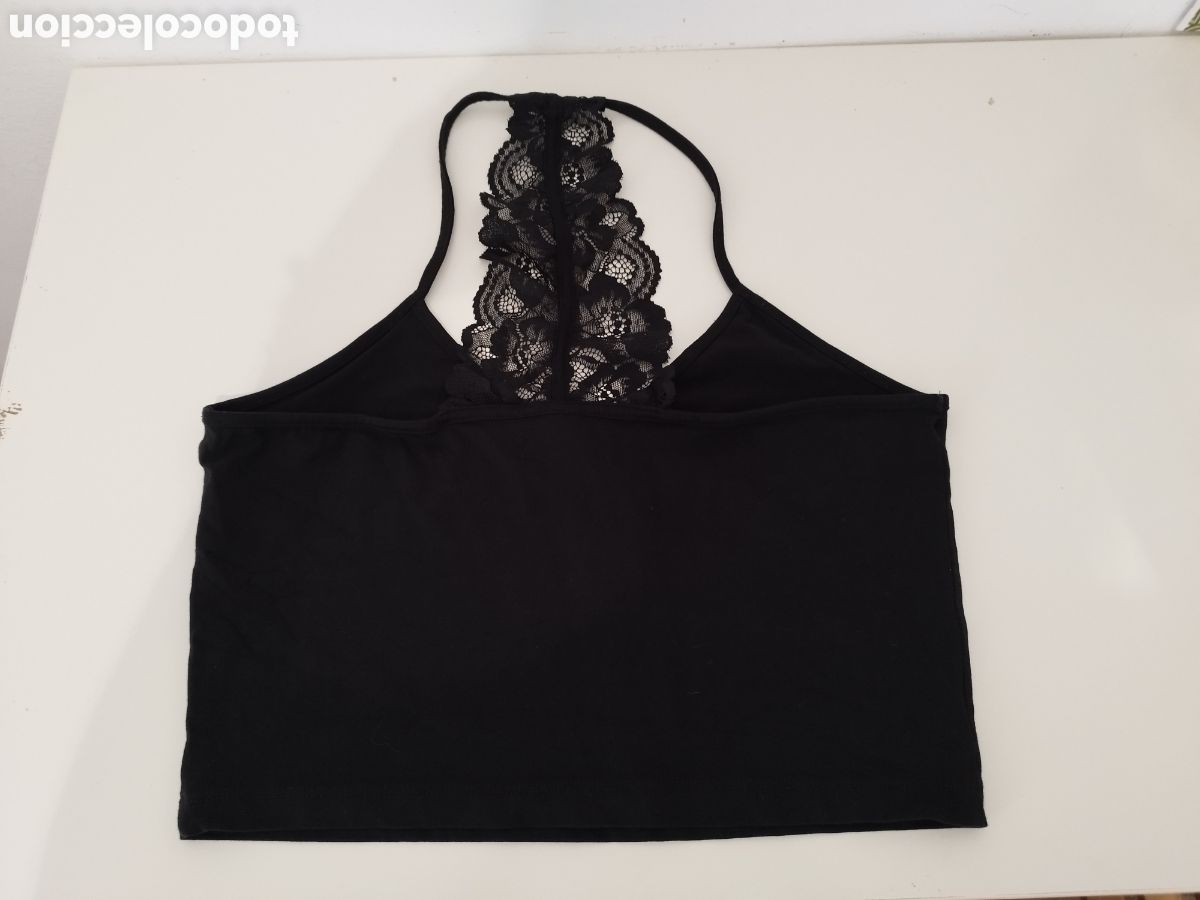 Segunda mano: Camiseta top negro puntilla - Foto 2