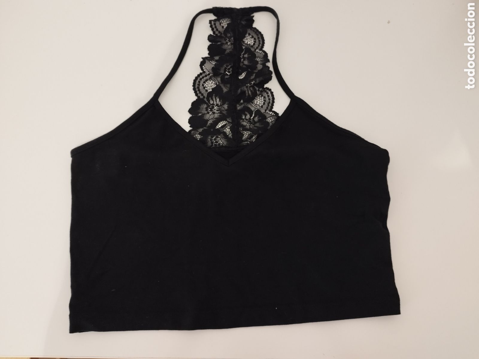 Segunda mano: Camiseta top negro puntilla - Foto 1