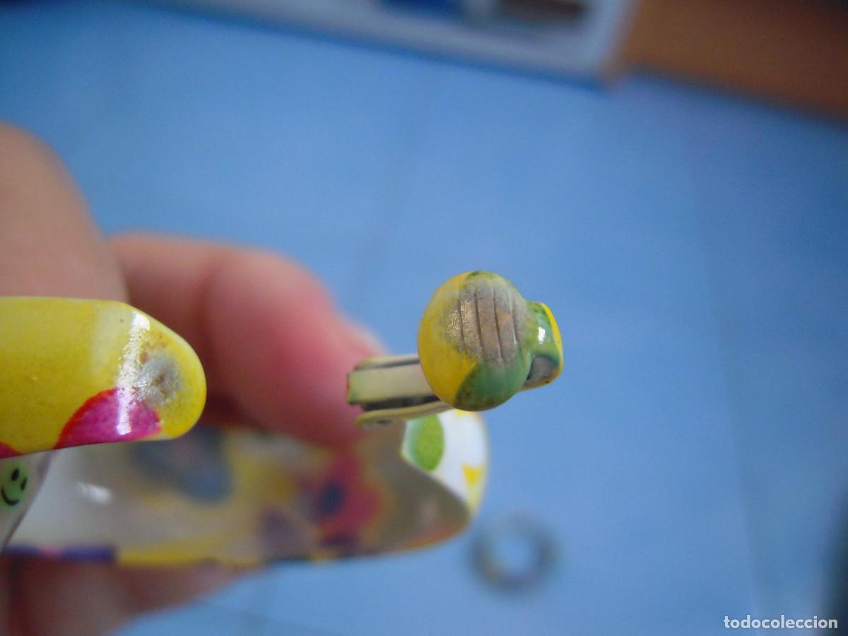Segunda mano: Pendientes aro amarillo y flores multicolores - Foto 8