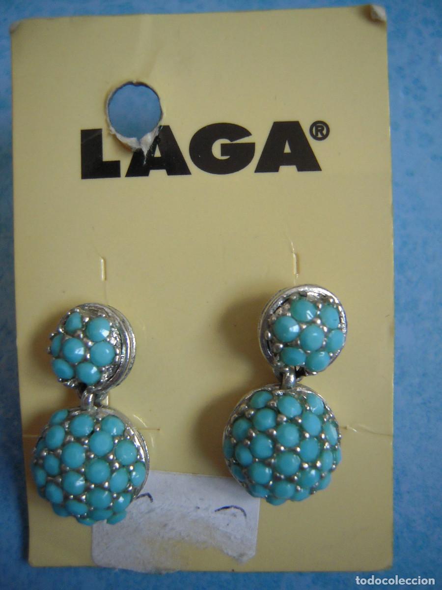 Segunda mano: Pendientes Laga plateados y azules - Foto 1