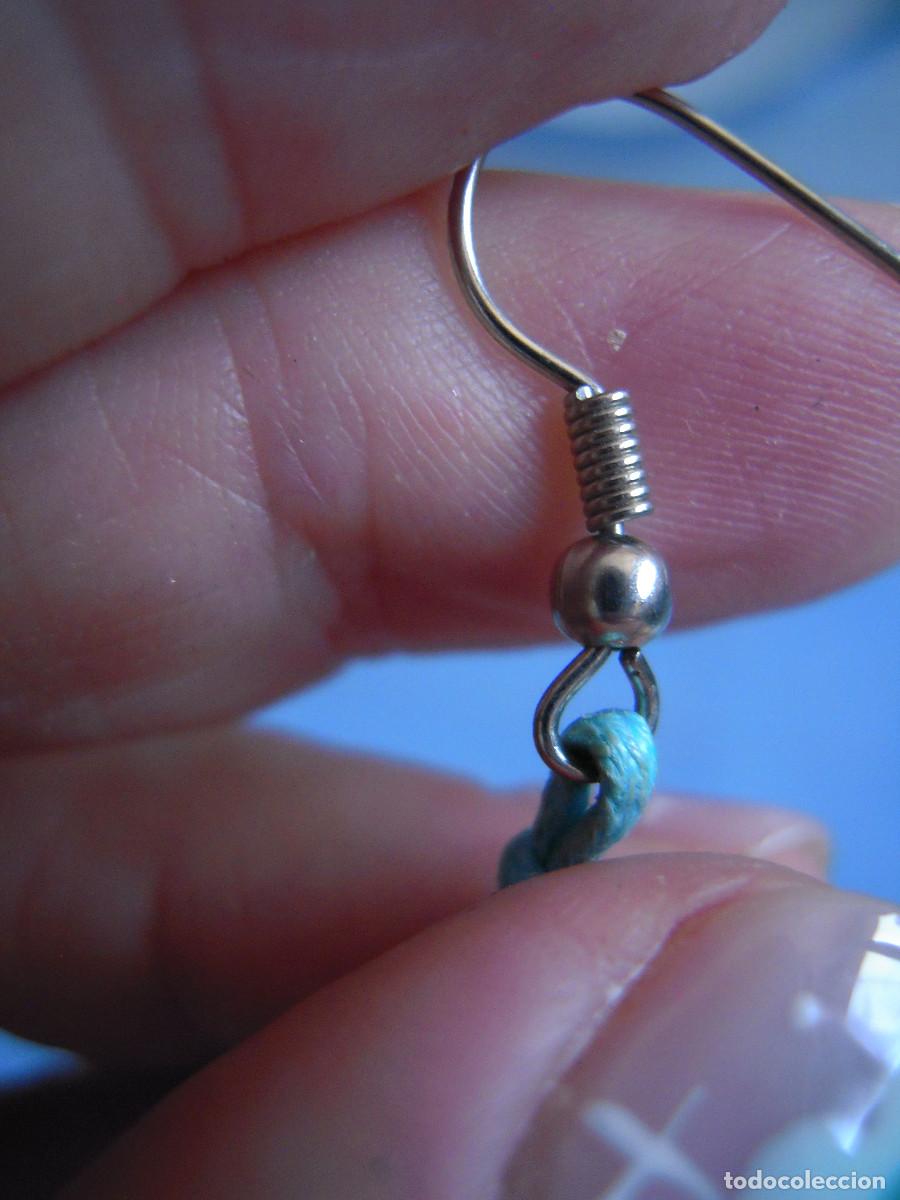 Segunda mano: Pendientes bolas multicolores tela - Foto 4
