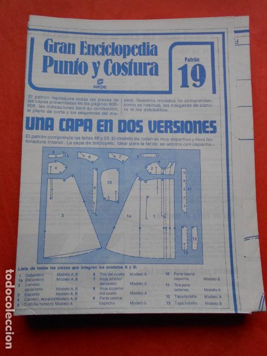 Segunda mano: PATRON UNA CAPA EN DOS VERSIONES - Foto 1