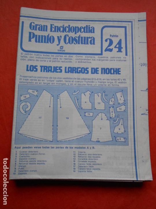 Segunda mano: PATRON TRAJES LARGOS DE NOCHE - Foto 1
