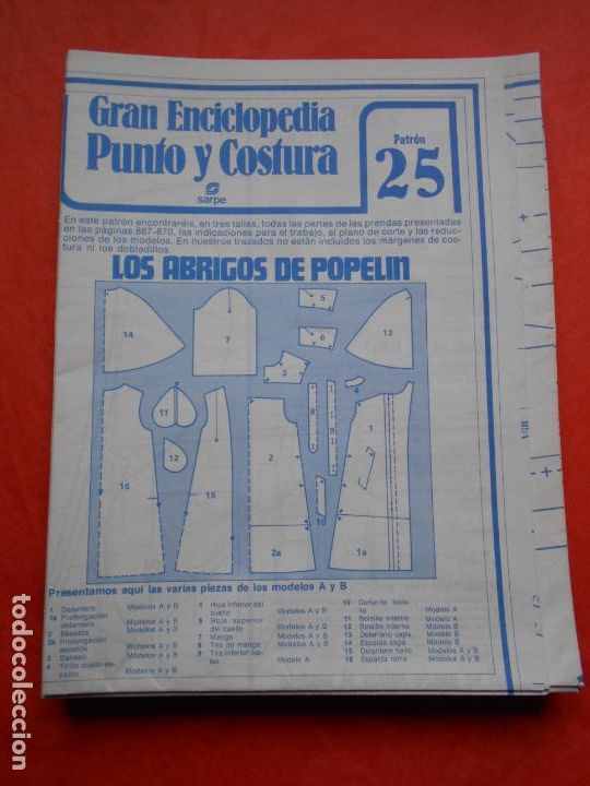 Segunda mano: PATRON ABRIGOS DE POPELIN - Foto 1