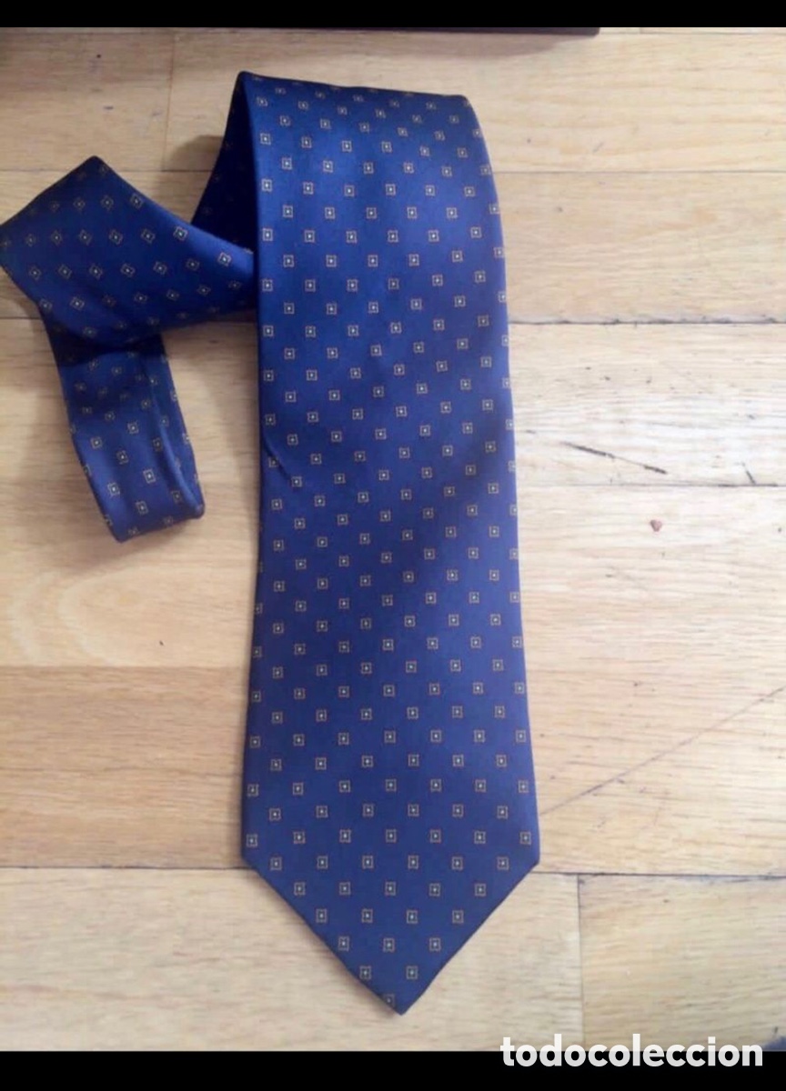 Segunda mano: Corbata seda italiana azul - Foto 1