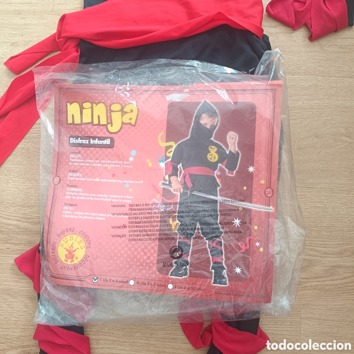 Segunda mano: Disfraz Ninja Negro nuevo - Foto 4