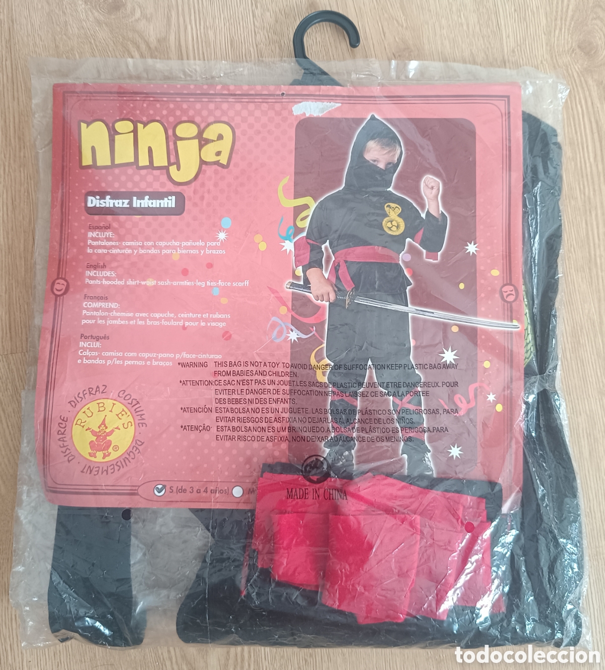 Segunda mano: Disfraz Ninja Negro nuevo - Foto 6