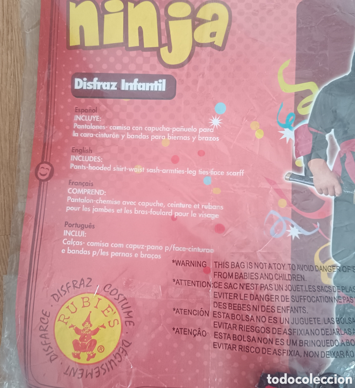 Segunda mano: Disfraz Ninja Negro nuevo - Foto 7