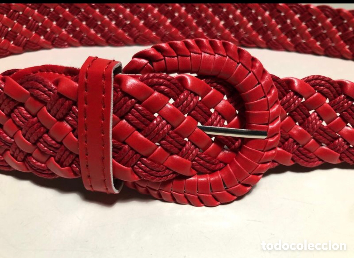 Segunda mano: Cintur&oacute;n rojo trenzado. Nuevo. ASM - Foto 3