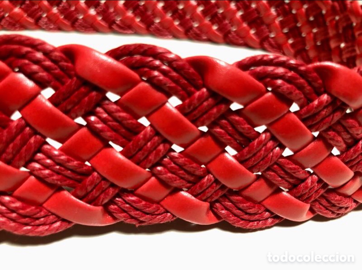 Segunda mano: Cintur&oacute;n rojo trenzado. Nuevo. ASM - Foto 4