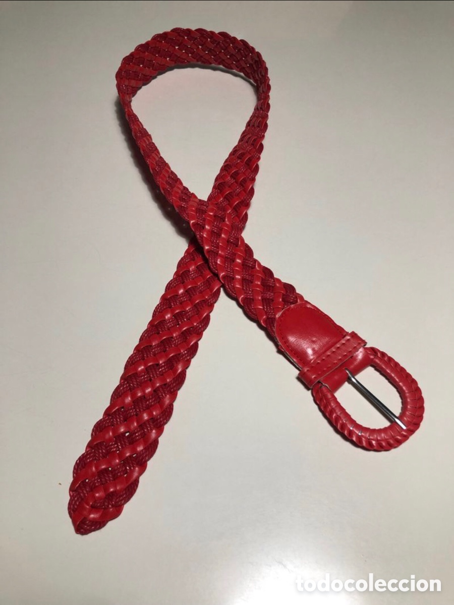 Segunda mano: Cintur&oacute;n rojo trenzado. Nuevo. ASM - Foto 1