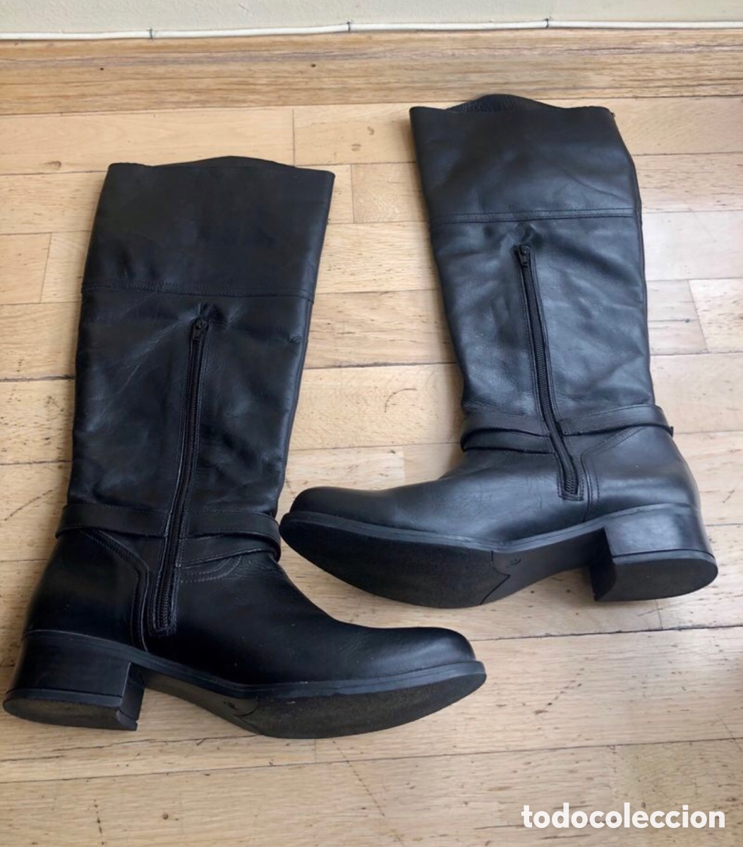 Segunda mano: Botas altas de piel negras. N&uacute;mero 40. ASM - Foto 4