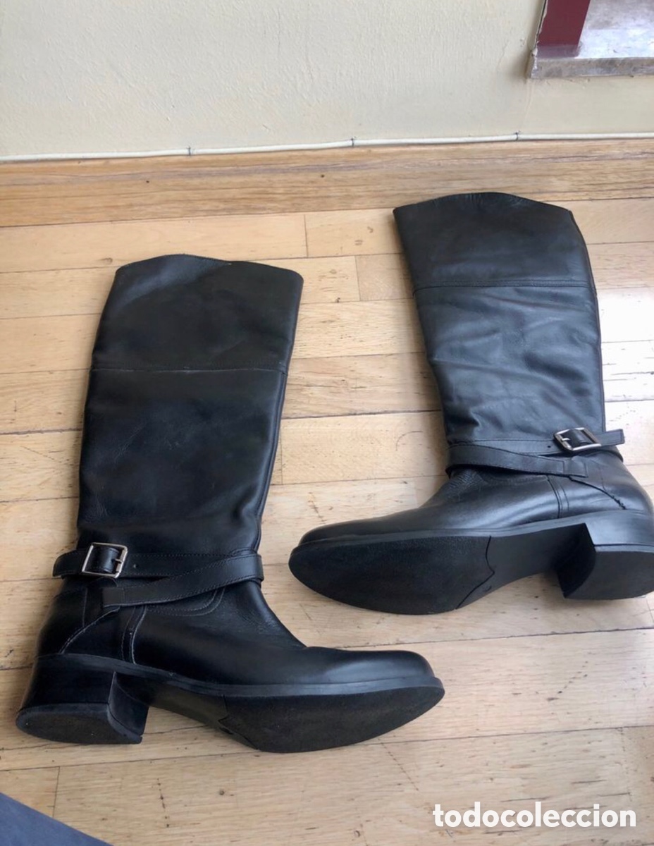 Segunda mano: Botas altas de piel negras. N&uacute;mero 40. ASM - Foto 5