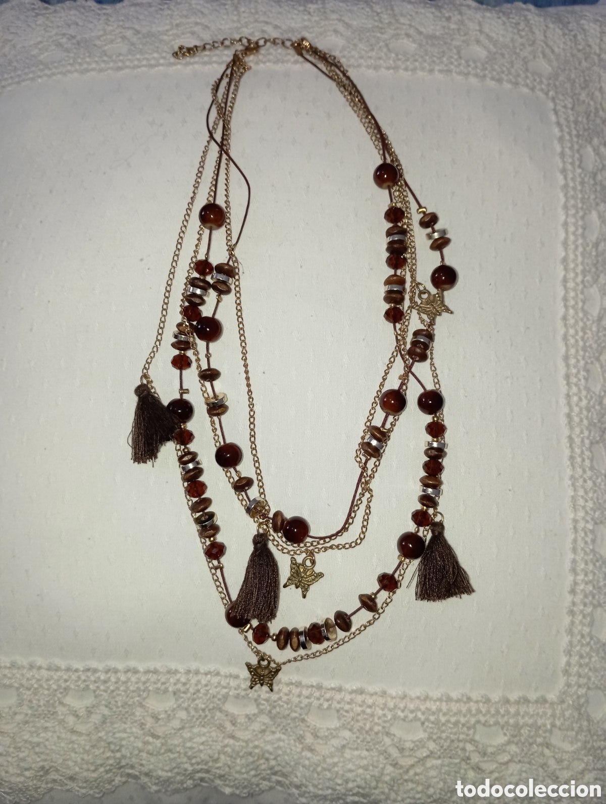 Segunda mano: Collar con cadena dorada y abalorios - Foto 3