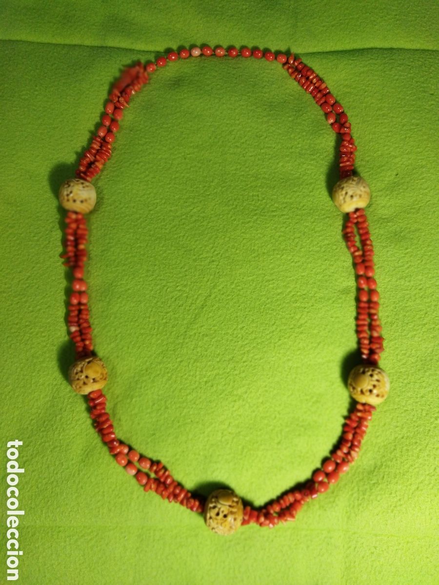 Segunda mano: Collar coral y hueso - Foto 1