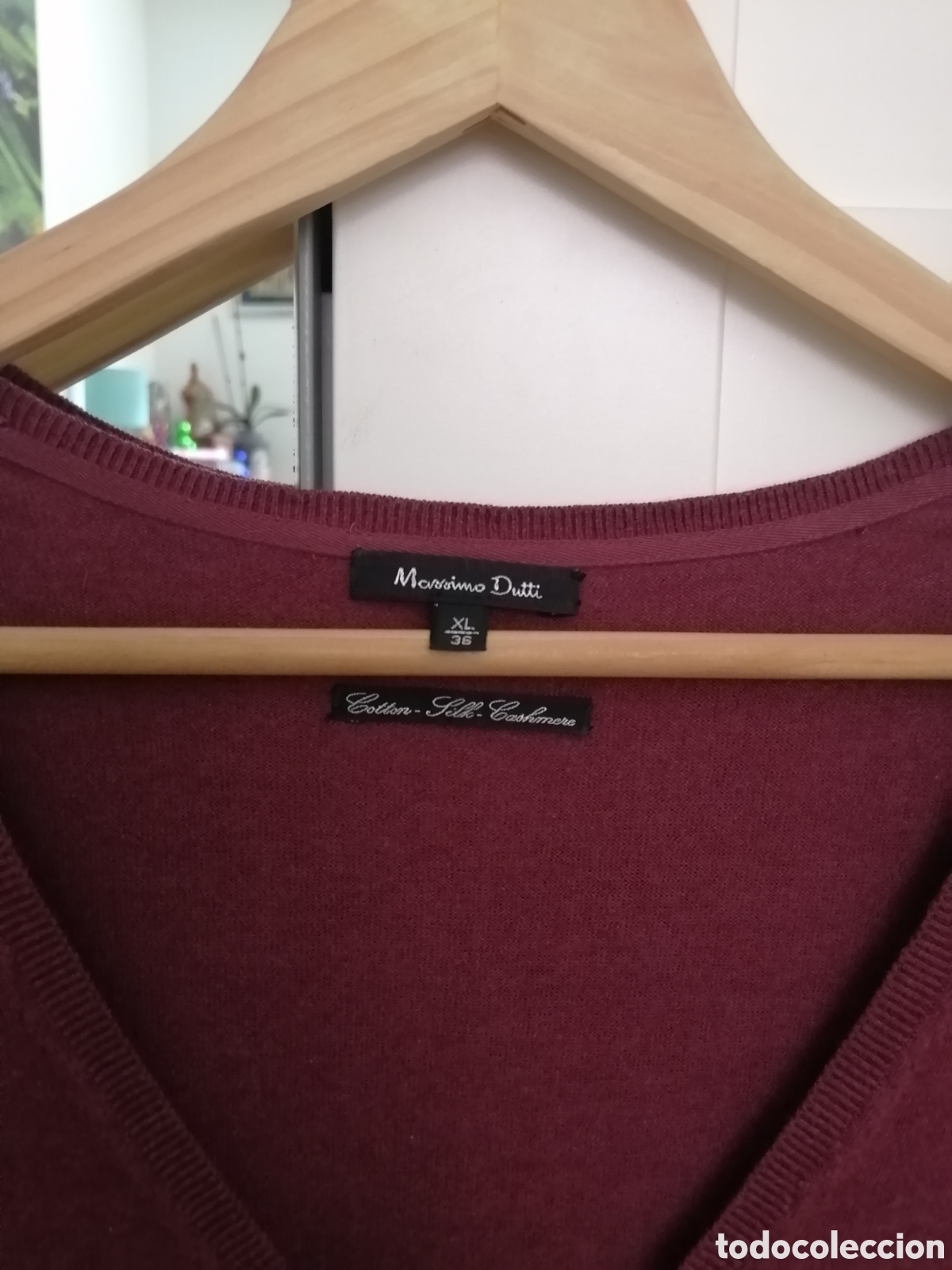 Segunda mano: Jersey seda cashmere burdeos marca Cortefiel - Foto 2
