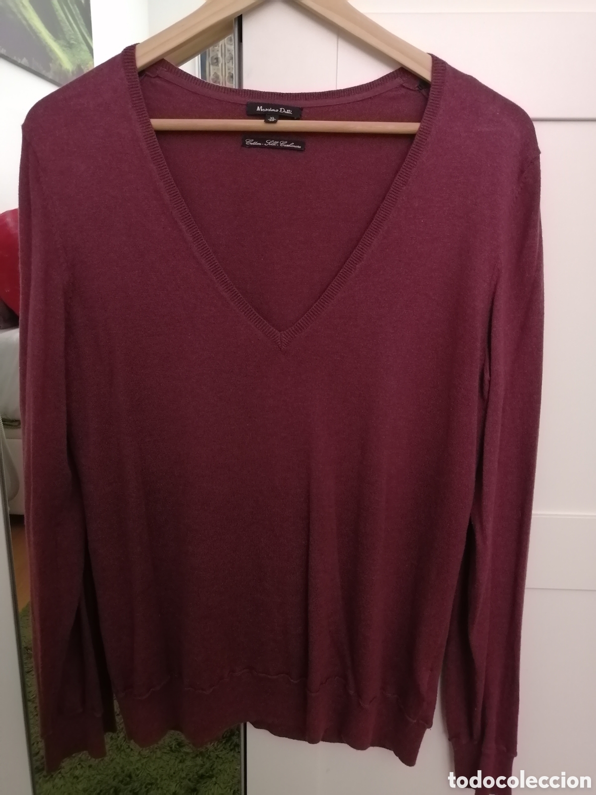 Segunda mano: Jersey seda cashmere burdeos marca Cortefiel - Foto 1