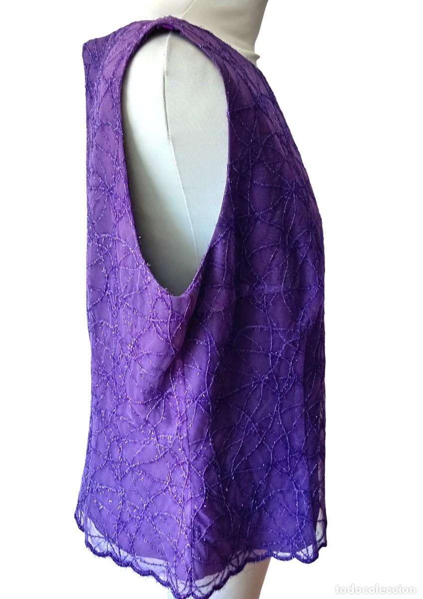 Segunda mano: Top de pedreria morado - Foto 5