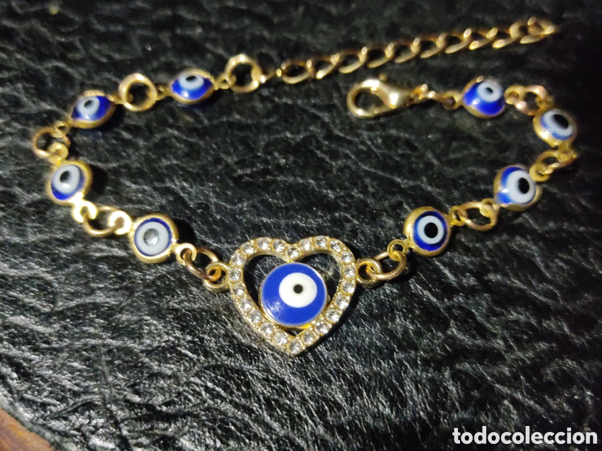 Segunda mano: Pulsera ojo turco dorada. - Foto 2