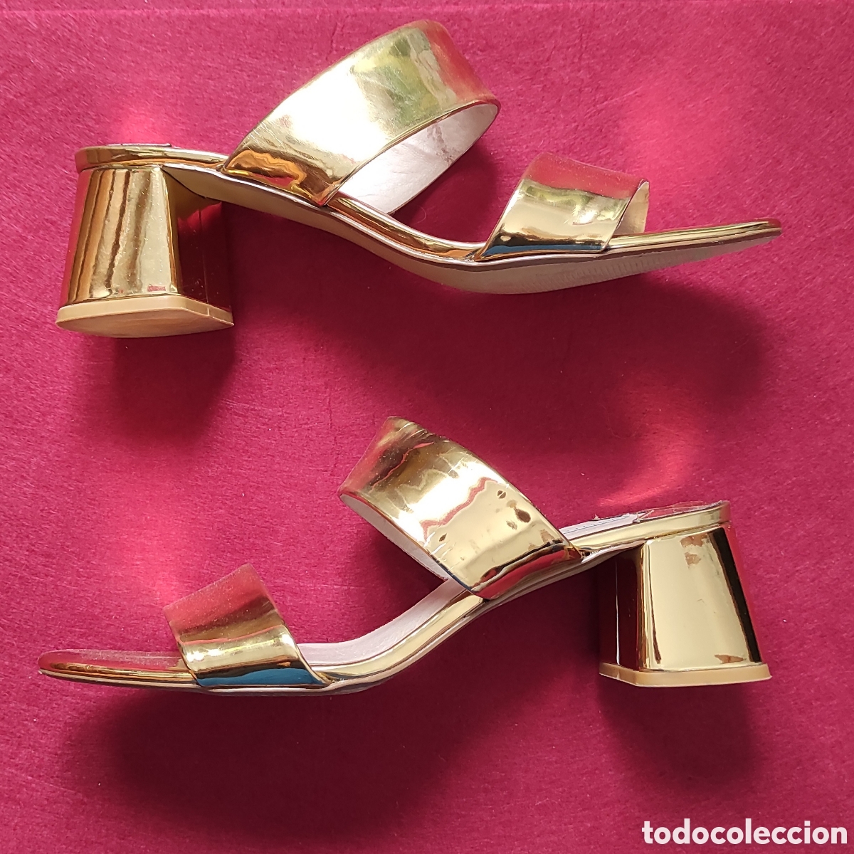 Segunda mano: Sandalias doradas Cortefiel - Foto 1
